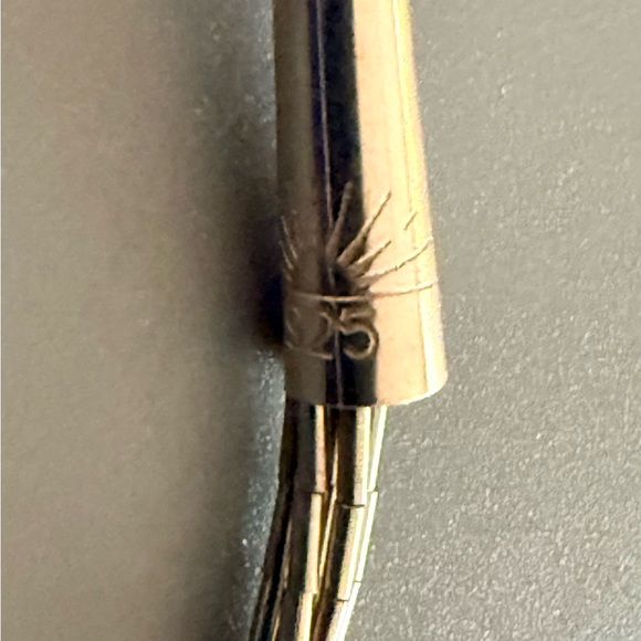 VTG Liquid Silver Sterling 5 Strand 24 Inch Necklace - Picture 4 of 5